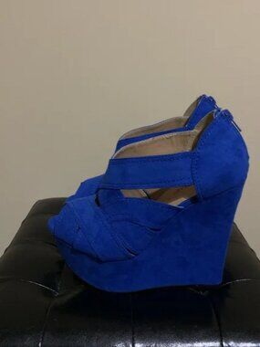 Royal Blue Wedge Heel Shoes for Sale up to 90% Off: Poshmark